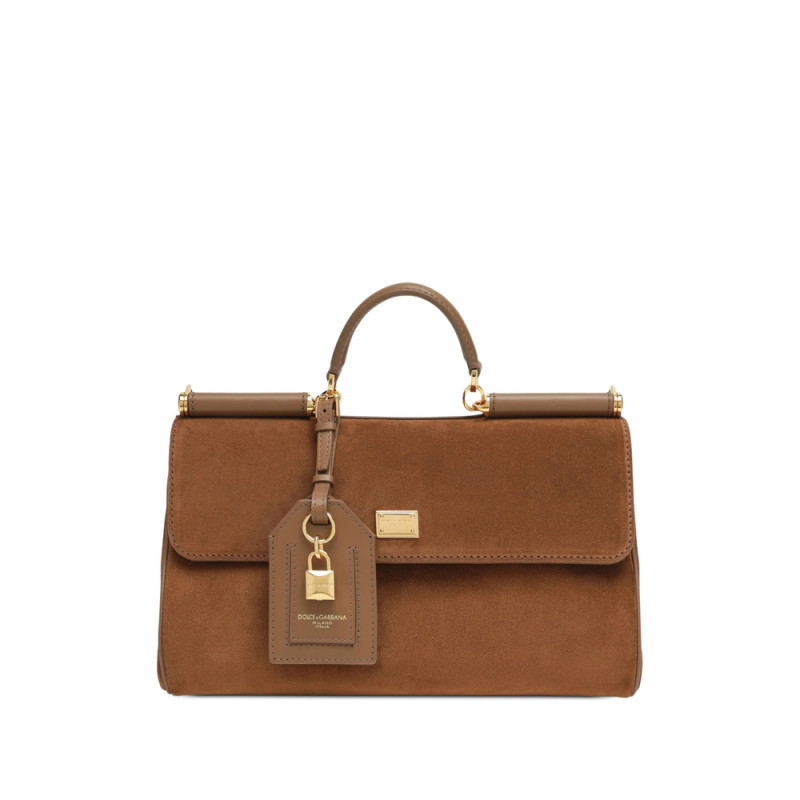 Dolce & Gabbana Medium My Sicily Handbag In Split Calfskin