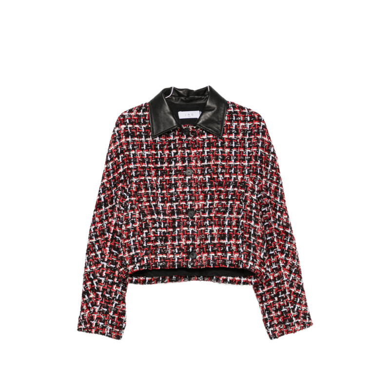 Iro Nuffy Tweed Leather-collar Jacket