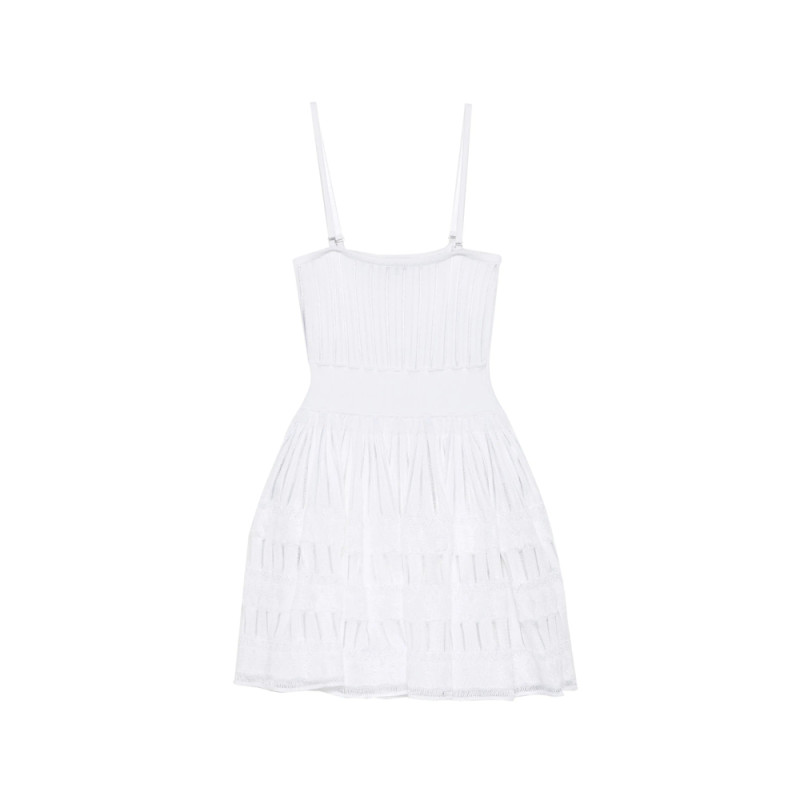 Alaïa Crinoline Open-knit Mini Dress