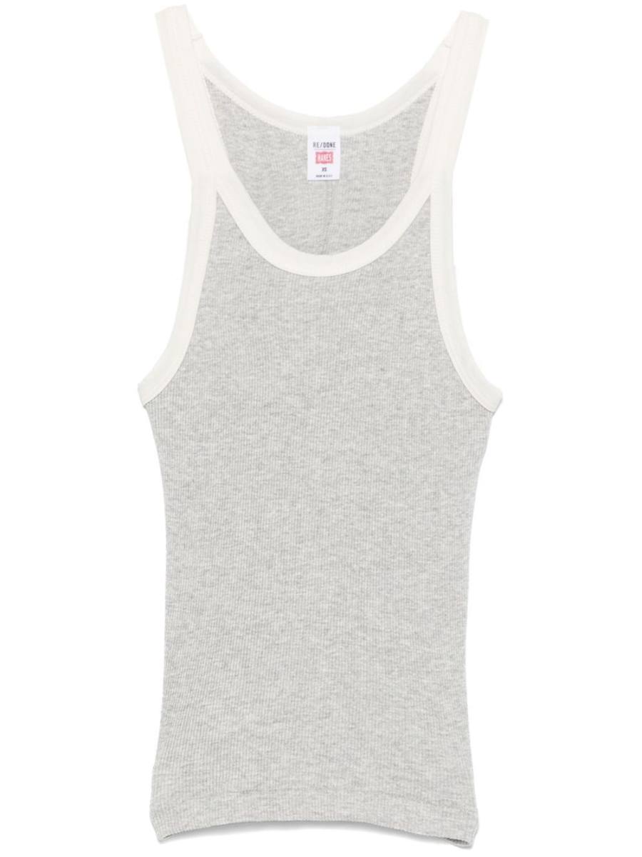 x Hanes ribbed tank top
