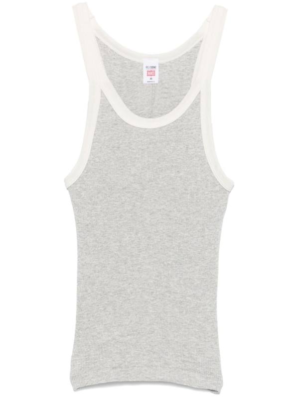 x Hanes ribbed tank top