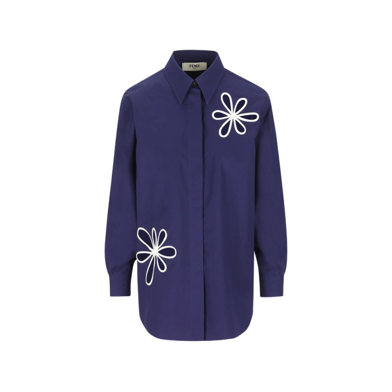Fendi Flower-cutout Shirt