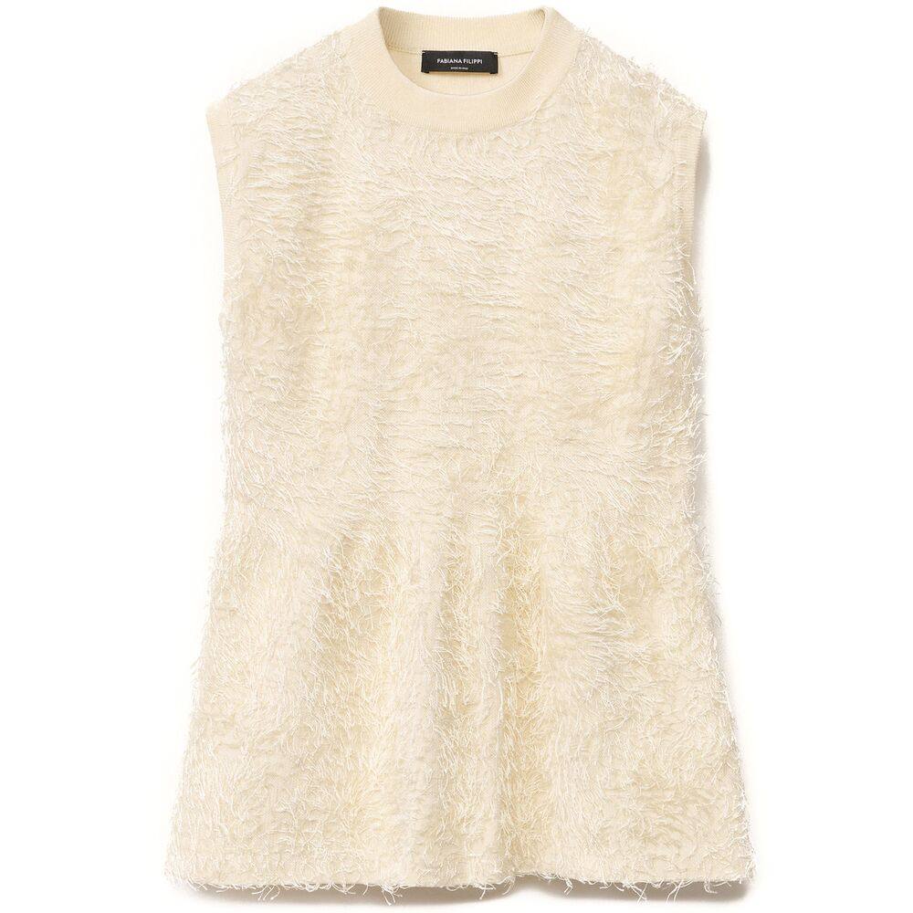 Fabiana Filippi Frayed Knitted Top
