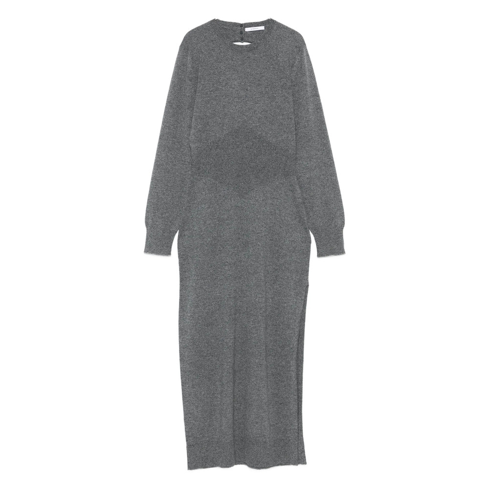 Givenchy Side-split Long-sleeve Midi Dress