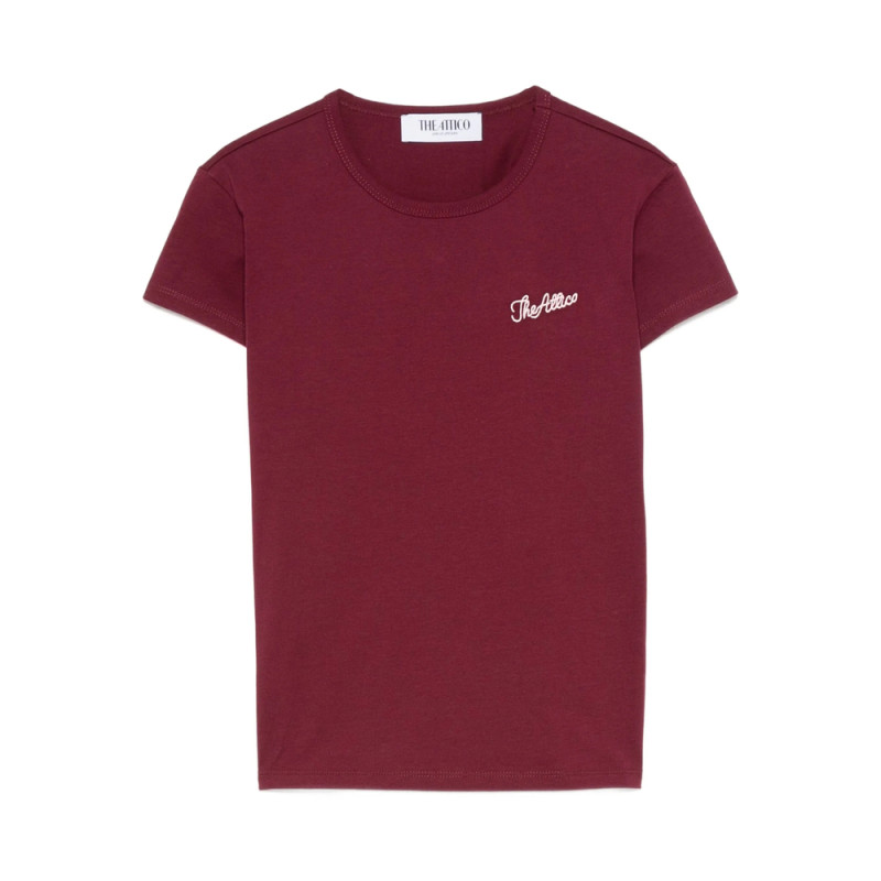 The Attico Logo-embroidered Cotton T-shirt