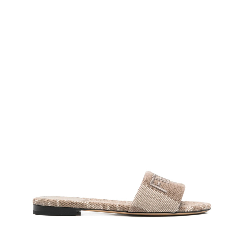Fendi Logo-embroidered Slides