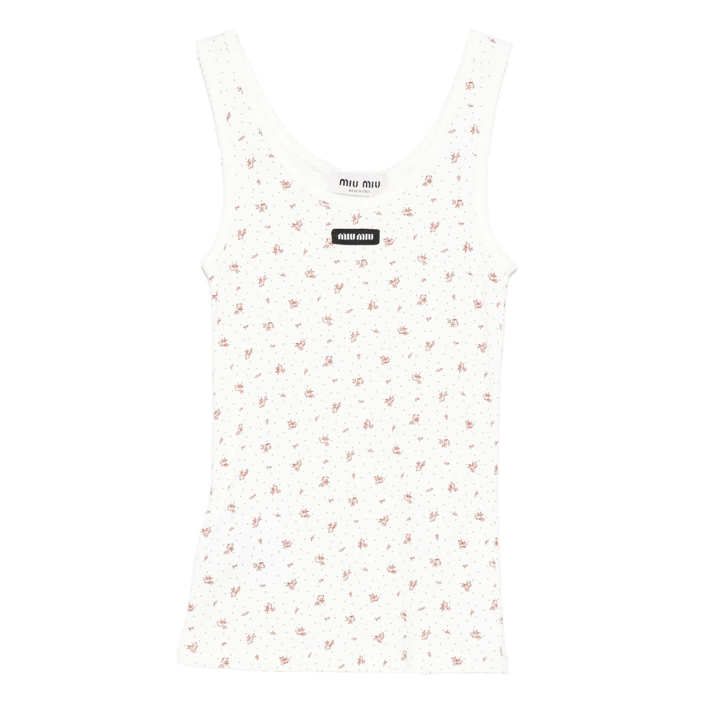 Miu Miu Floral Tank Top