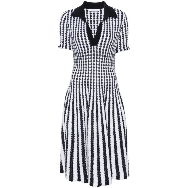 Antonino Valenti Striped Seersucker Midi Dress