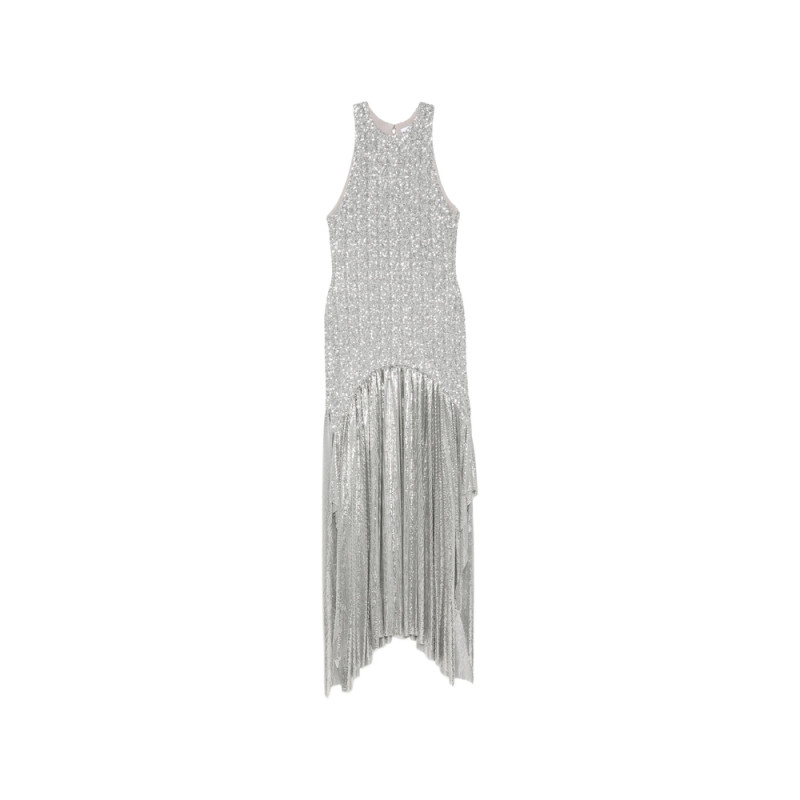 Rabanne Sequin-embellished Chainmail Asymmetric Dress