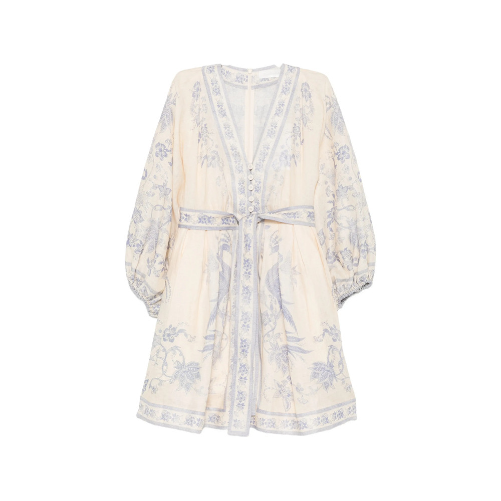Zimmermann Floral-print Belted Dress