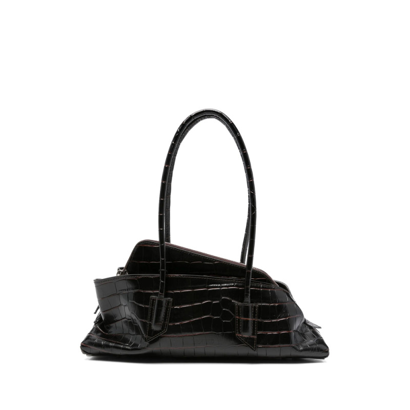 The Attico ATTICO LA PASSEGGIATA SMALL EMBOSSED CROC TOP HANDLE BAG