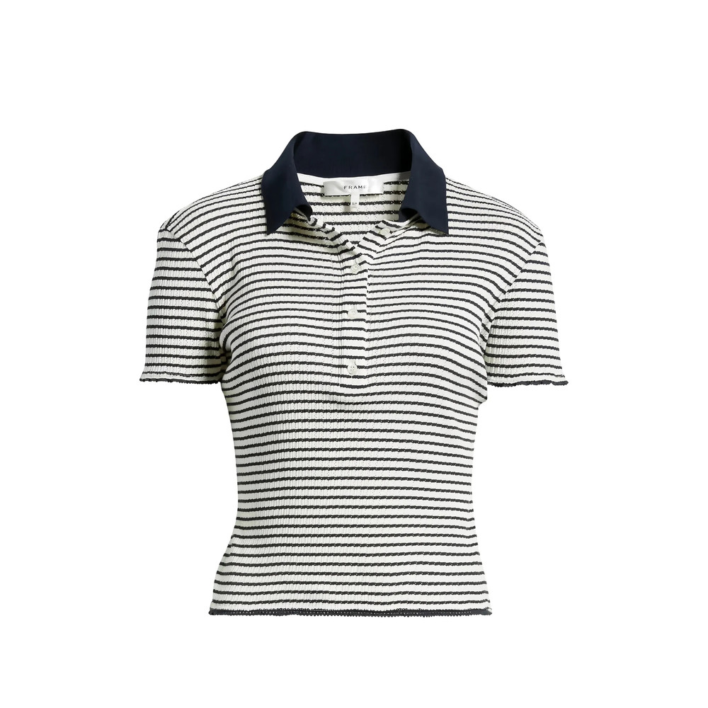 Frame Striped Polo Top