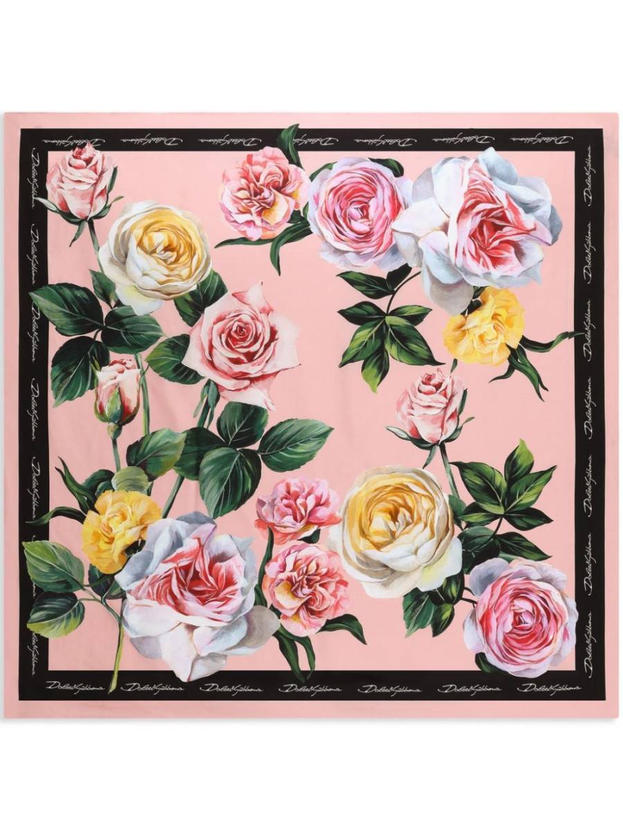 floral-print scarf