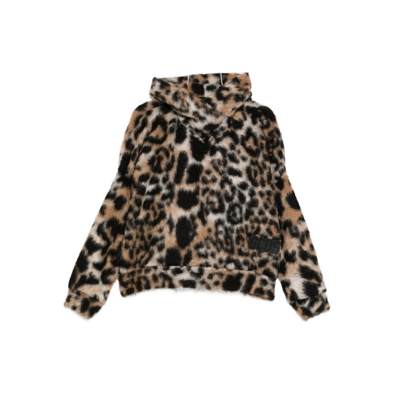 Gcds Hooded Animal-print Sweater
