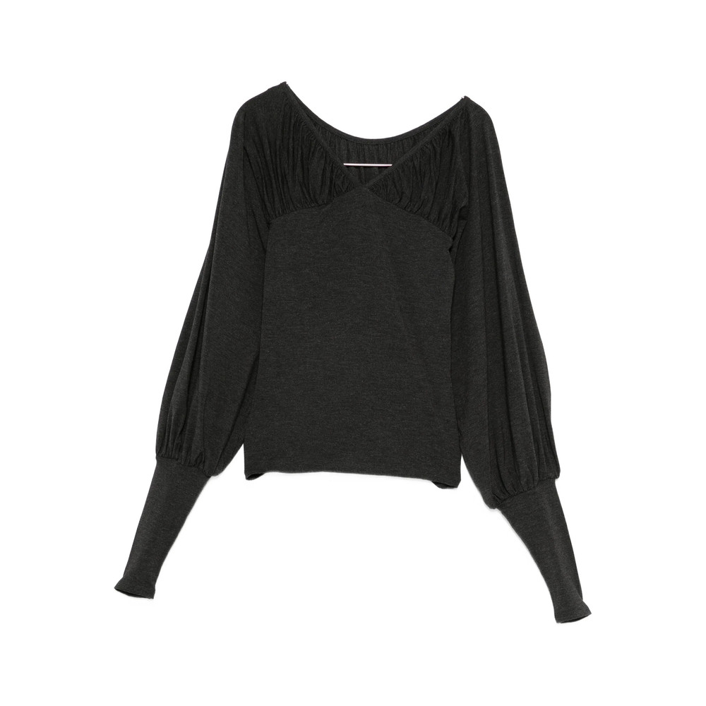 Paloma Wool Ruched Long-sleeve Blouse