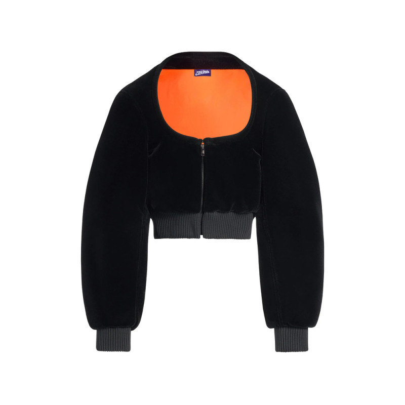 Jean Paul Gaultier Boxy-fit Cropped Bomber Jacket