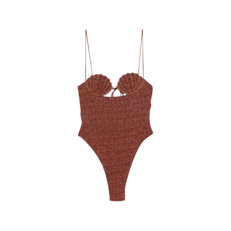 Oséree Lumière Shell Cutout Swimsuit