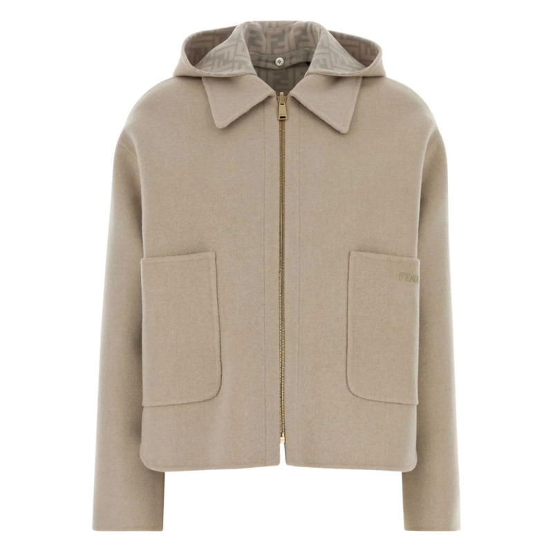 Fendi Sand Wool Reversible Jacket
