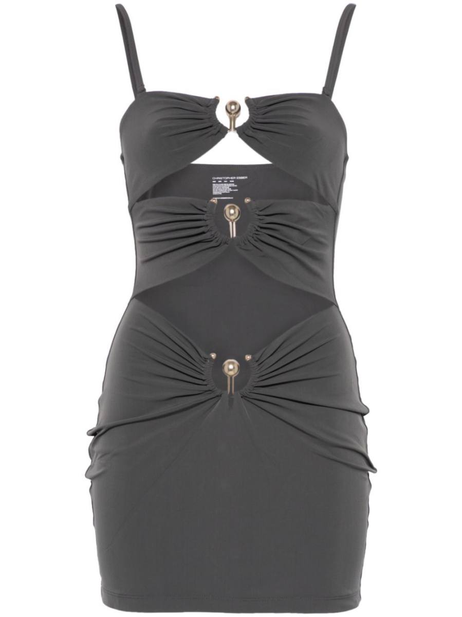 pierced-orbit mini dress