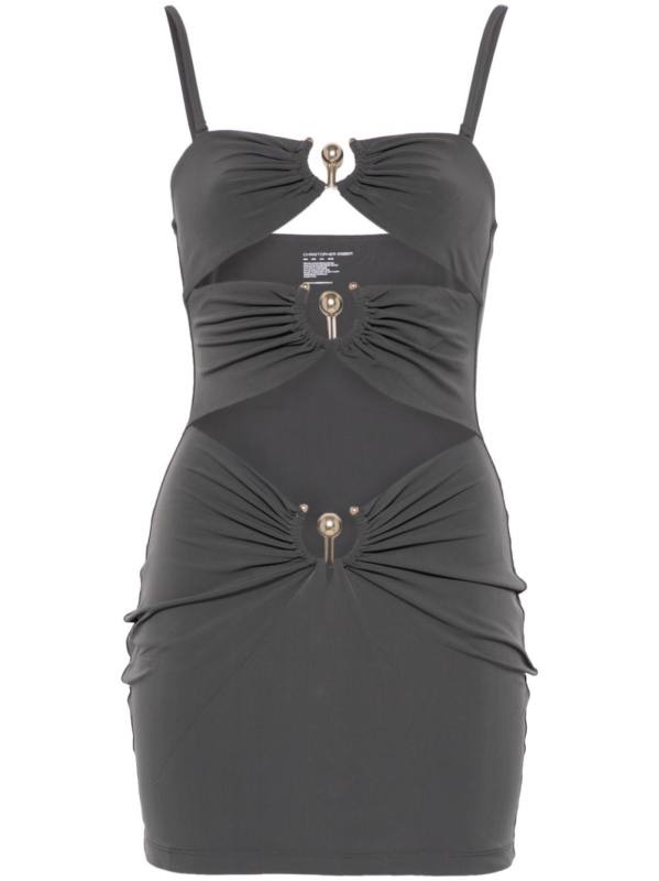 pierced-orbit mini dress