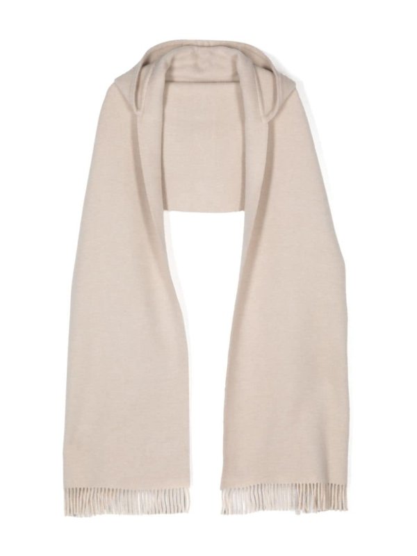 knitted hooded scarf
