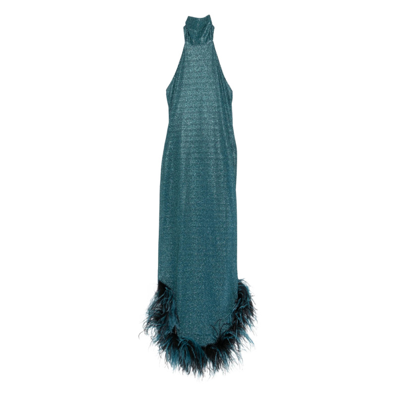 Oséree Lumière Plumage Halterneck Dress