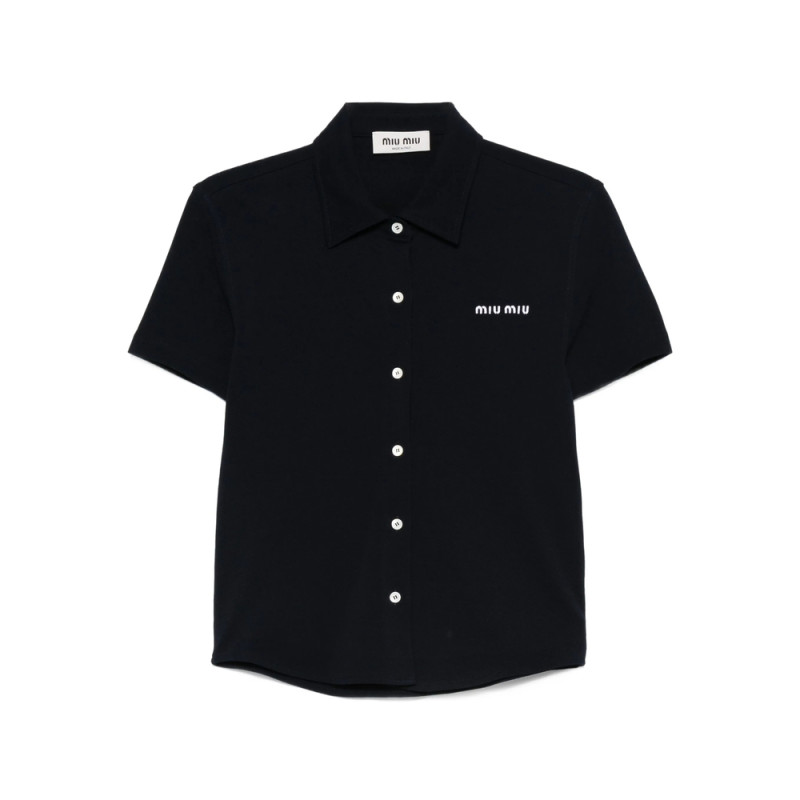 Miu Miu Short-sleeve Logo Top