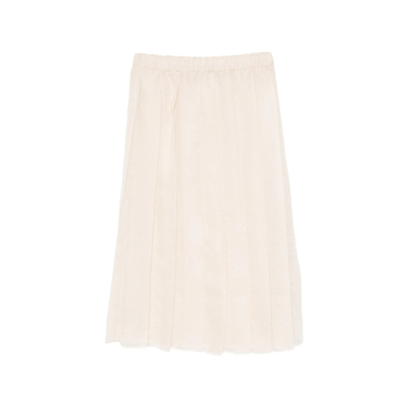 Fabiana Filippi Pleated Semi-sheer Midi Skirt