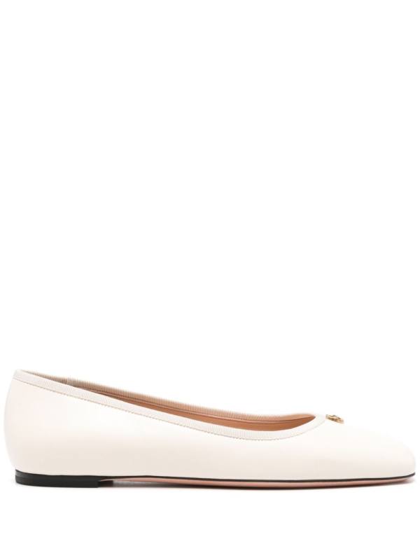 logo-plaque ballerina shoes