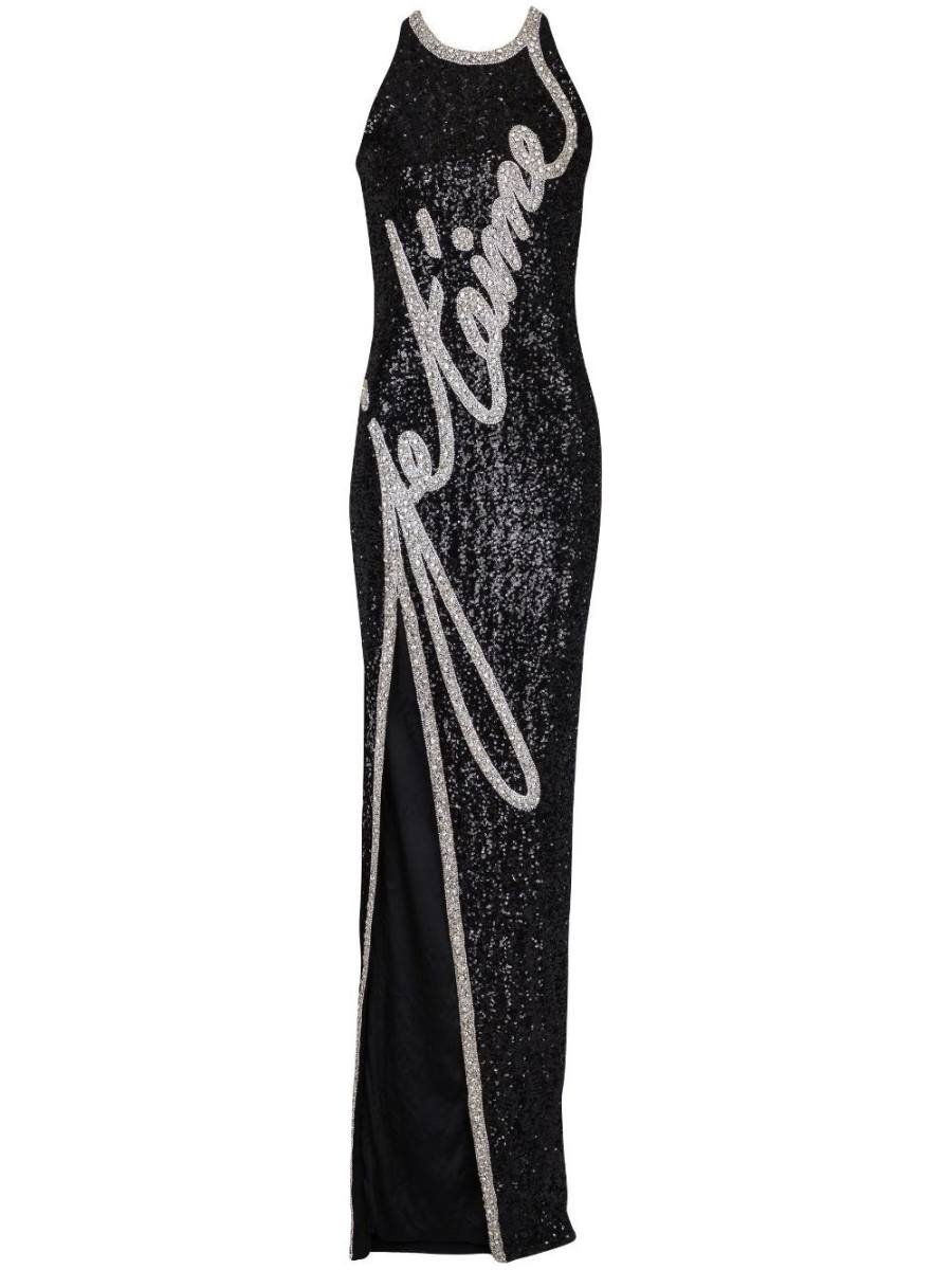 rhinestone-embellished gown