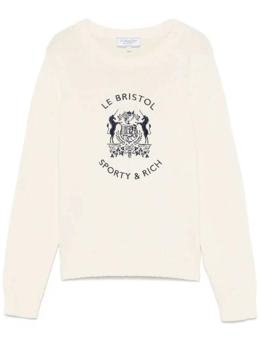 x Le Bristol Paris crest-embroidered sweater