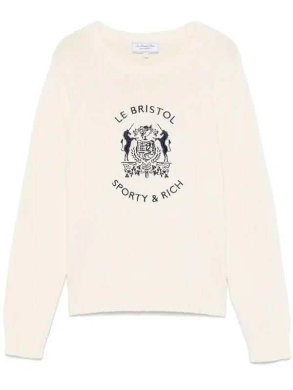 x Le Bristol Paris crest-embroidered sweater