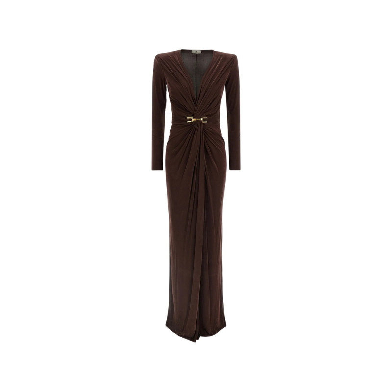 Elisabetta Franchi Draping Maxi Dress