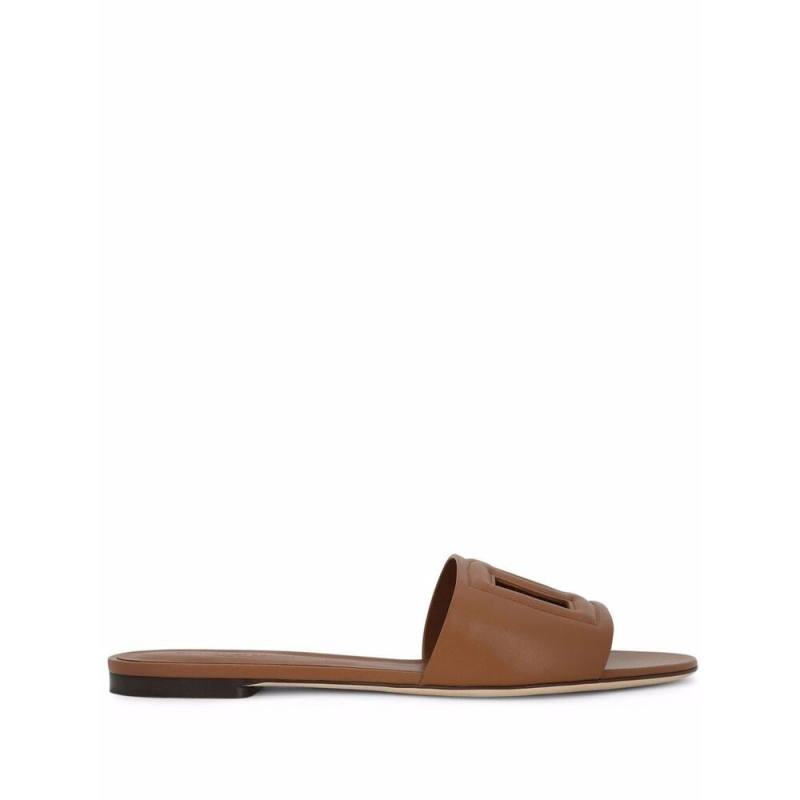 Dolce & Gabbana DG Logo Leather Sandals