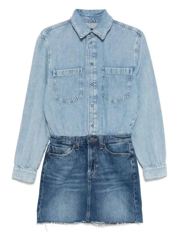 denim mini skirt