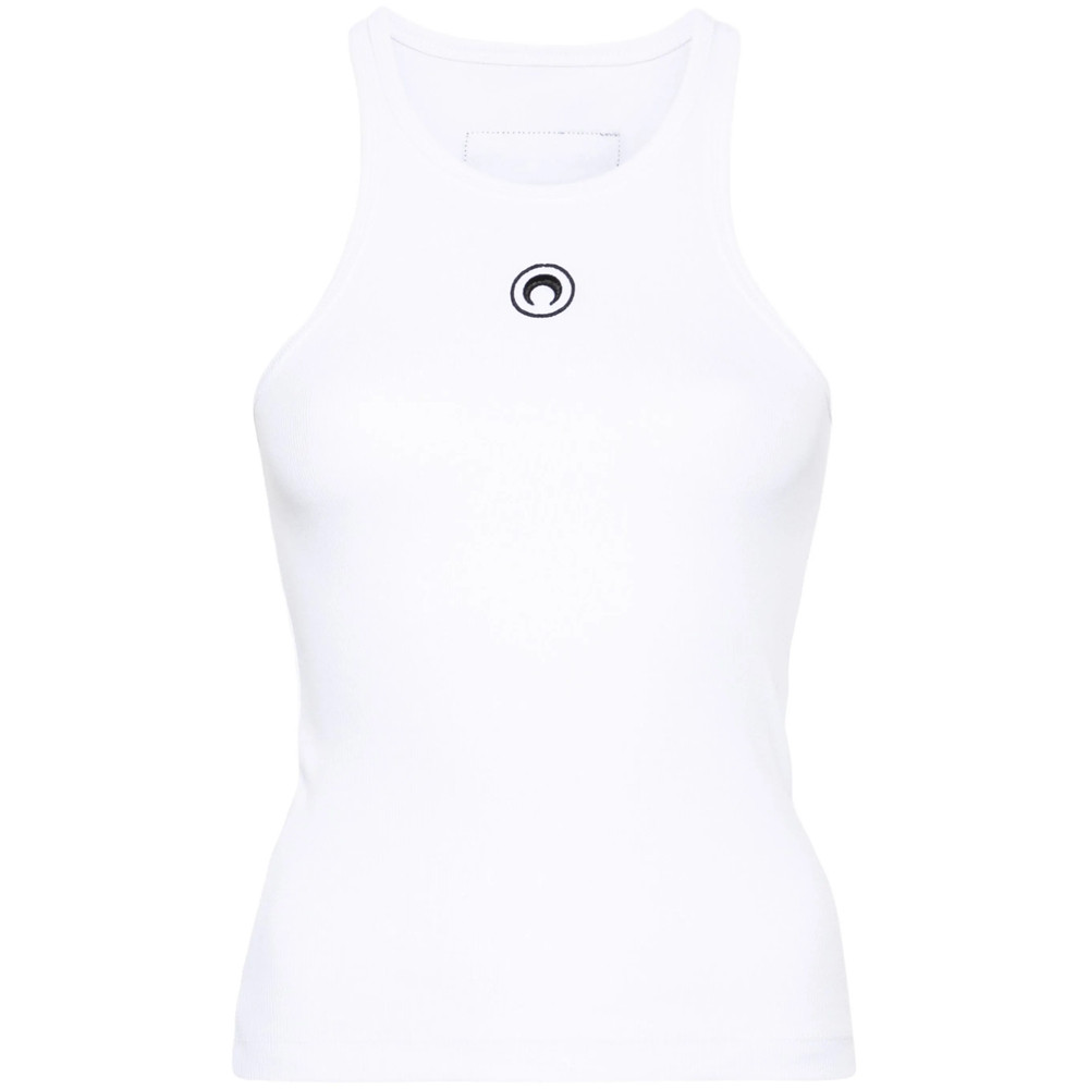 Marine Serre Crescent Moon-embroidered Tank Top
