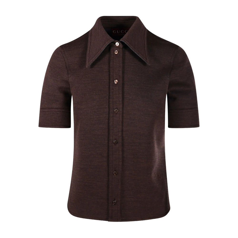 Gucci Short-sleeve Pont-collar Shirt