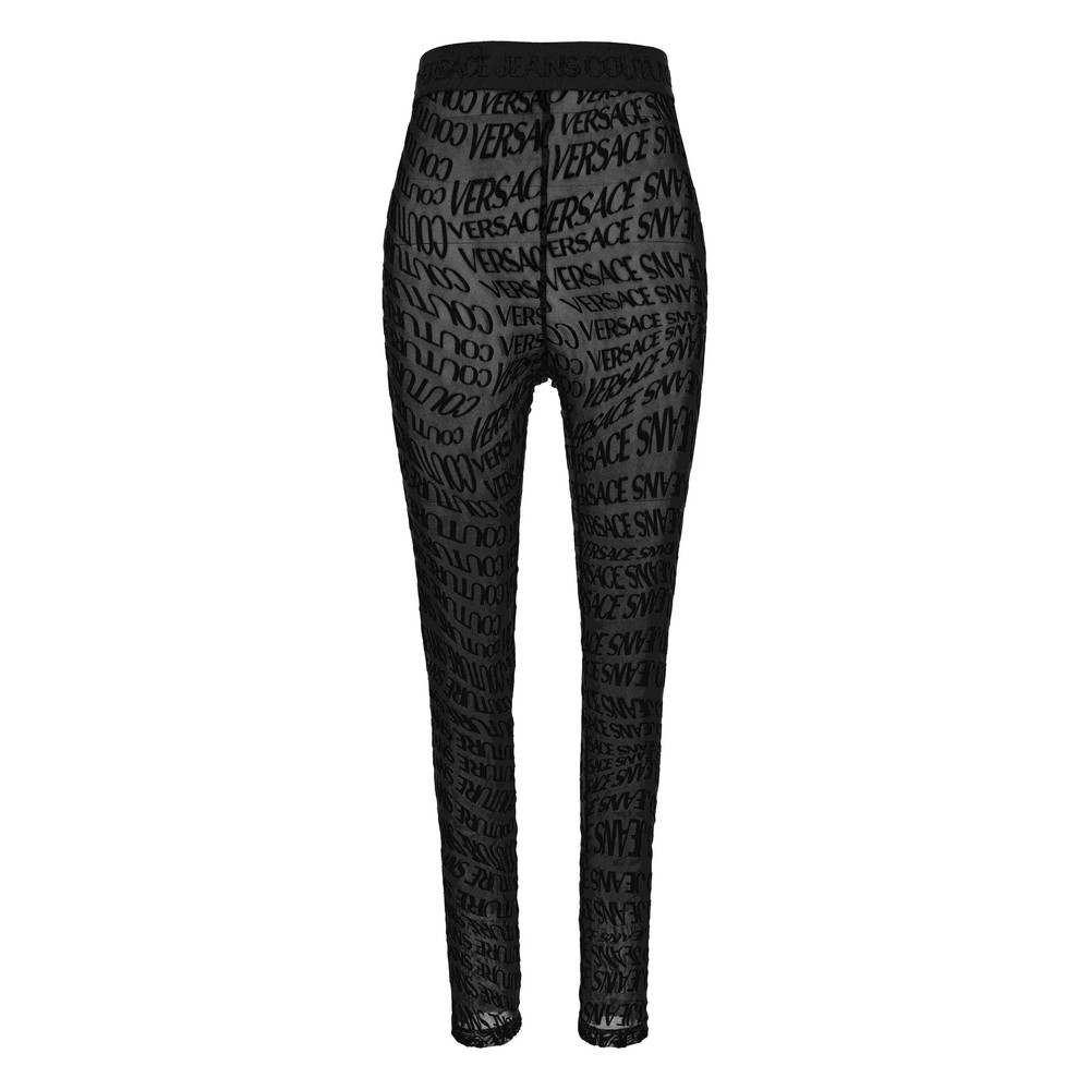 Versace Jeans Couture Logo-print Sheer Leggings