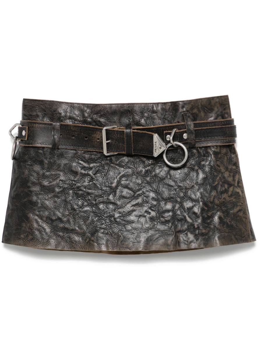 leather mini skirt