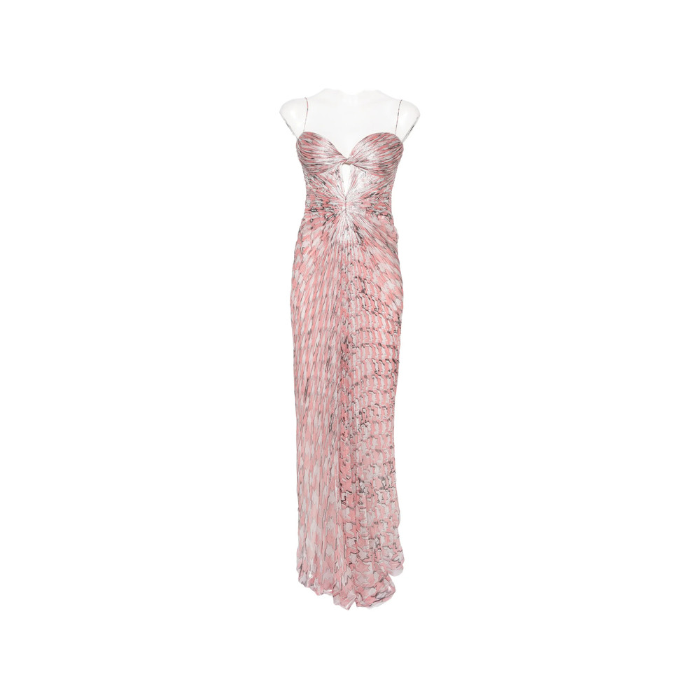 Maria Lucia Hohan Plissé-effect Cutout Maxi Dress