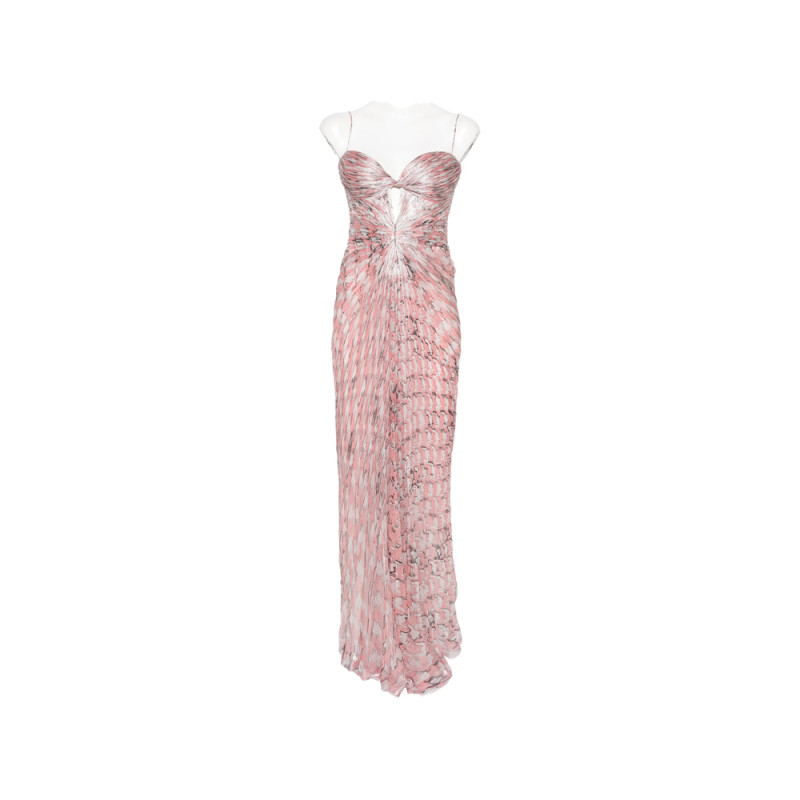Maria Lucia Hohan Plissé-effect Cutout Maxi Dress