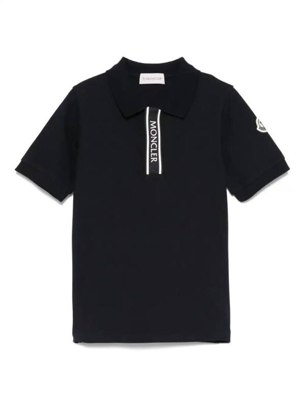 logo-trimmed cotton polo shirt