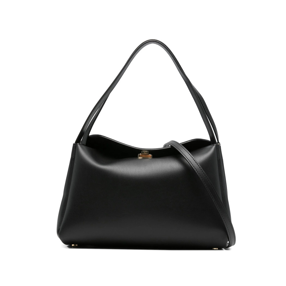 The-moirè Clasp-fastening Shoulder Bag