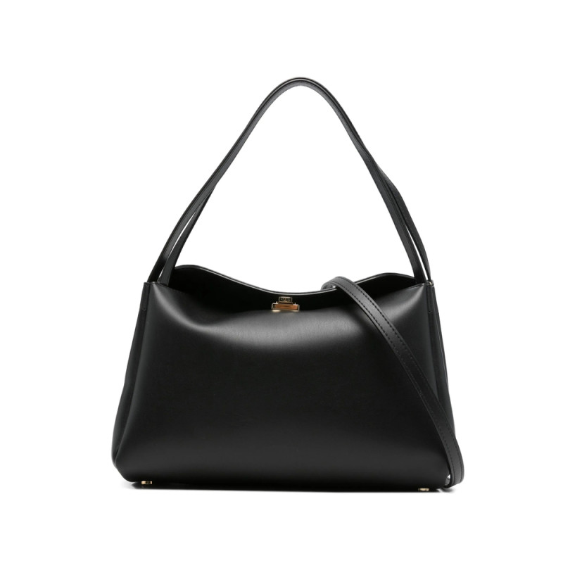 The-moirè Clasp-fastening Shoulder Bag