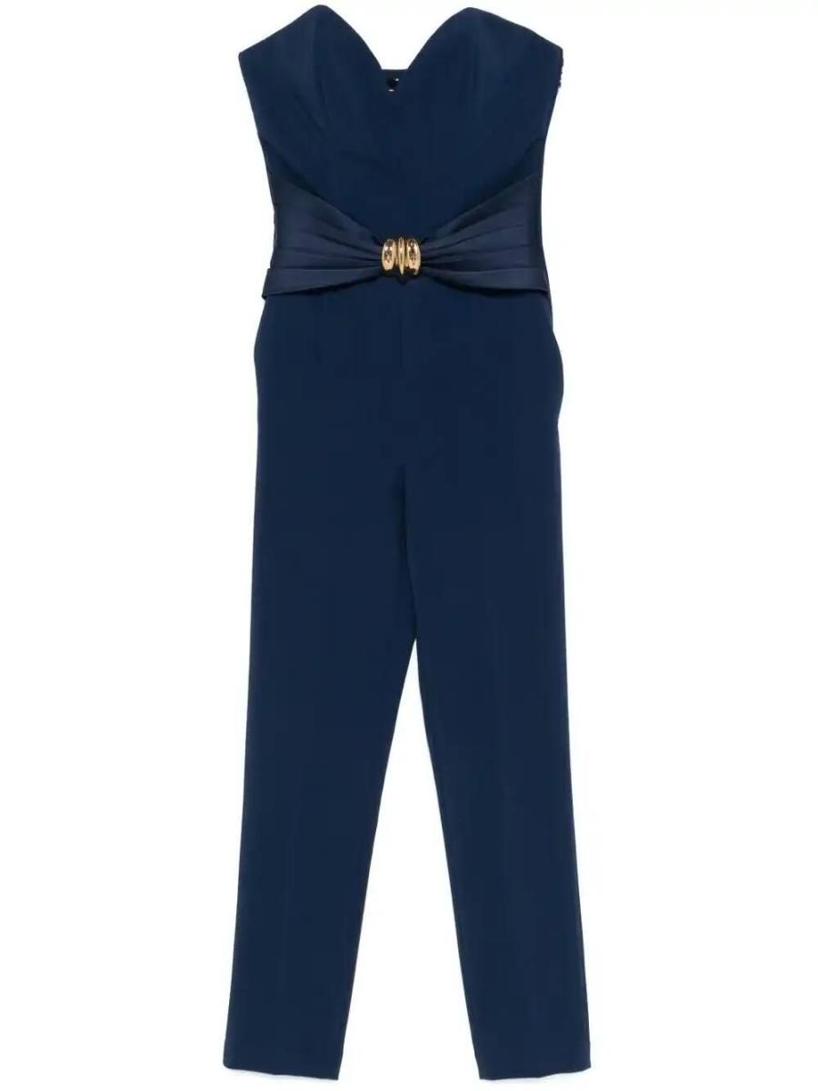 bow-detail crepe jumpsuit