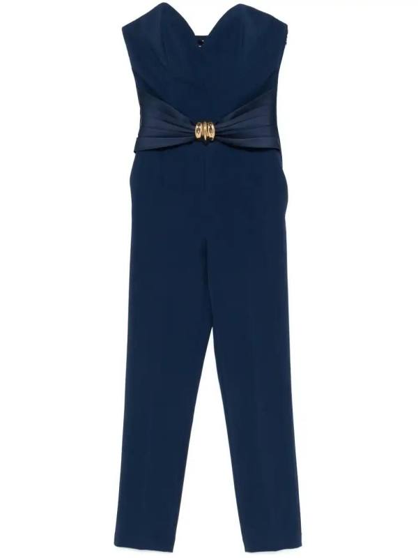 bow-detail crepe jumpsuit