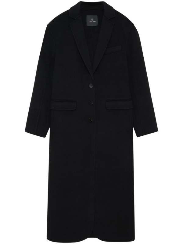 Quinn notched-lapels coat
