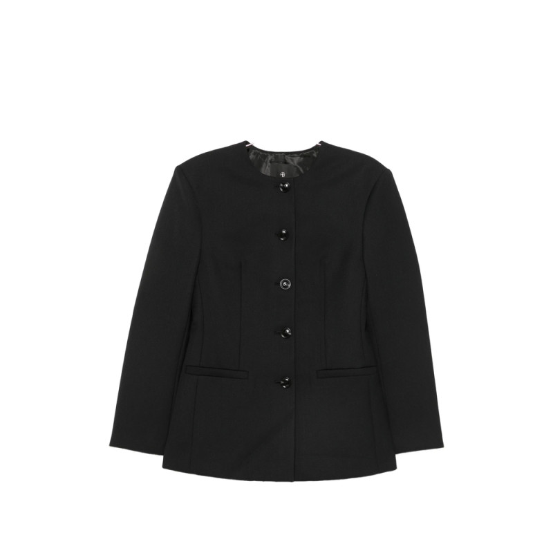 Anine Bing Huda Single-breasted Collarless Jacket
