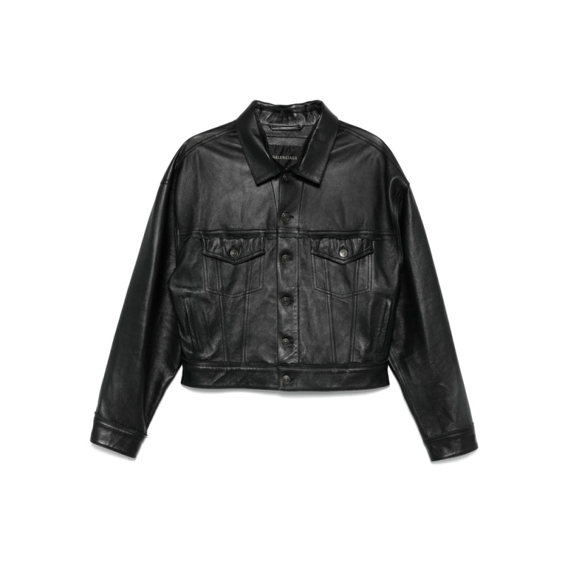 Balenciaga Leather Shirt Jacket