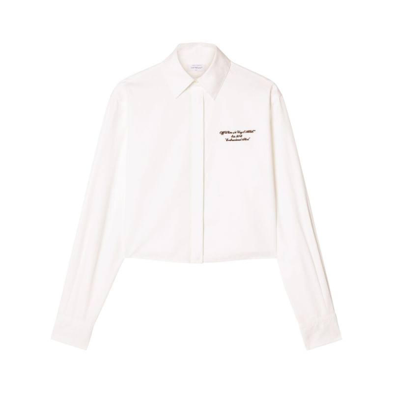 Off-white Embroidered Poplin Shirt
